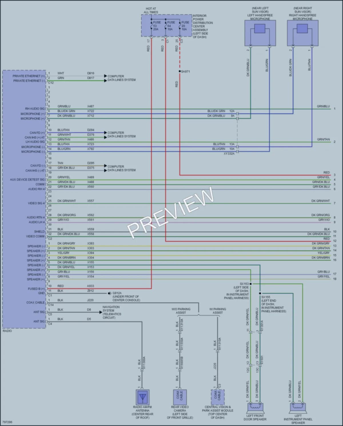 2022 Jeep GrandCherokeeL Radio wiring diagram preview