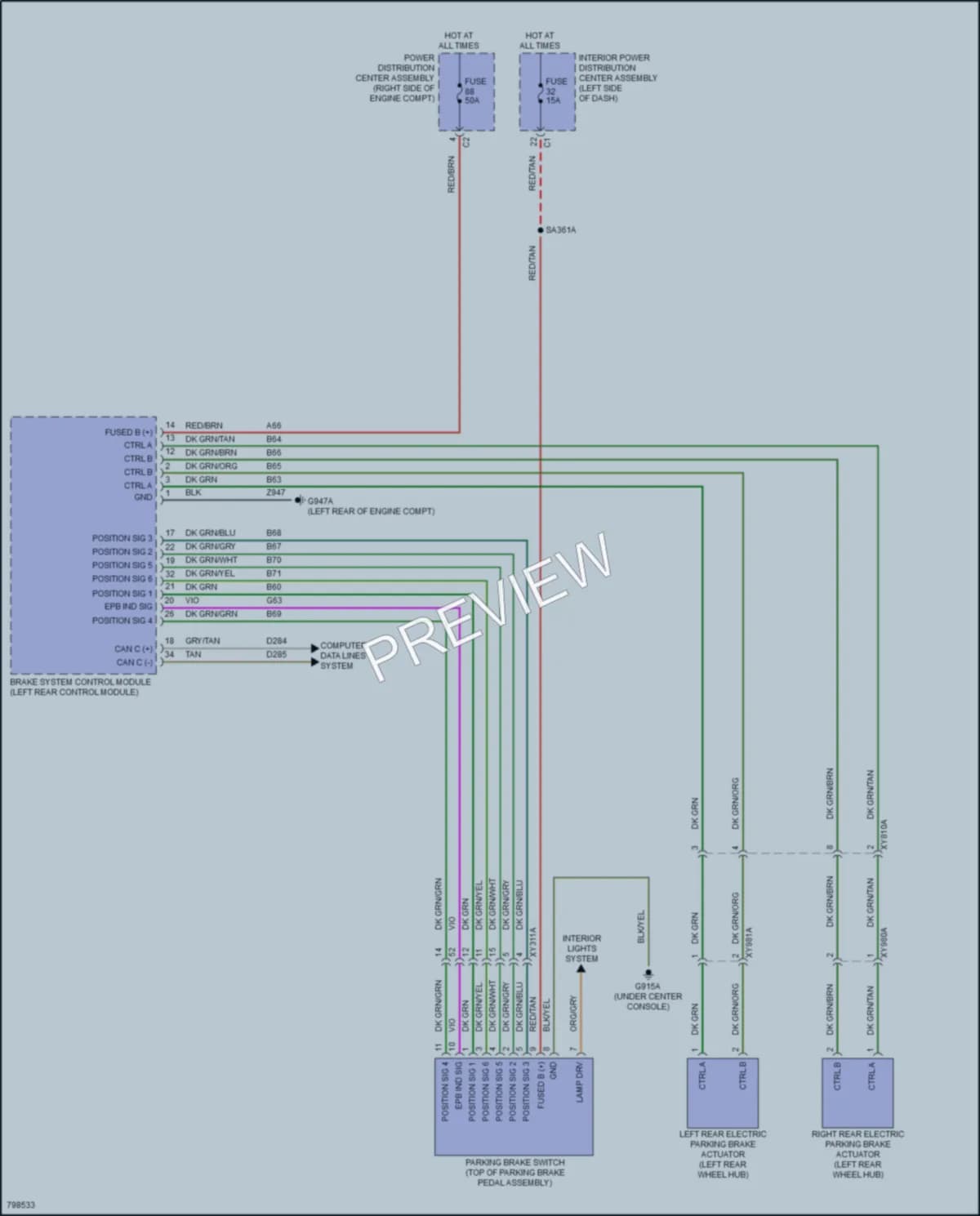 2022 Jeep GrandCherokeeL Shift Interlock wiring diagram preview