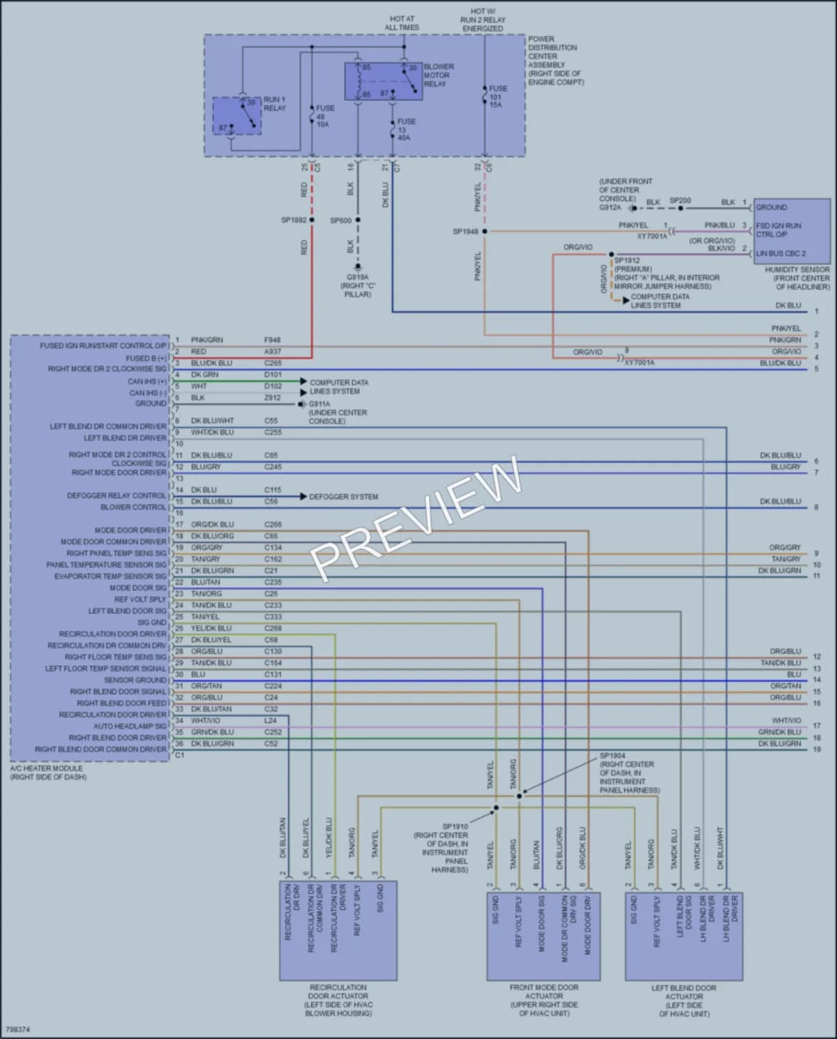 2022 Jeep GrandCherokeeWK Air Conditioning wiring diagram preview