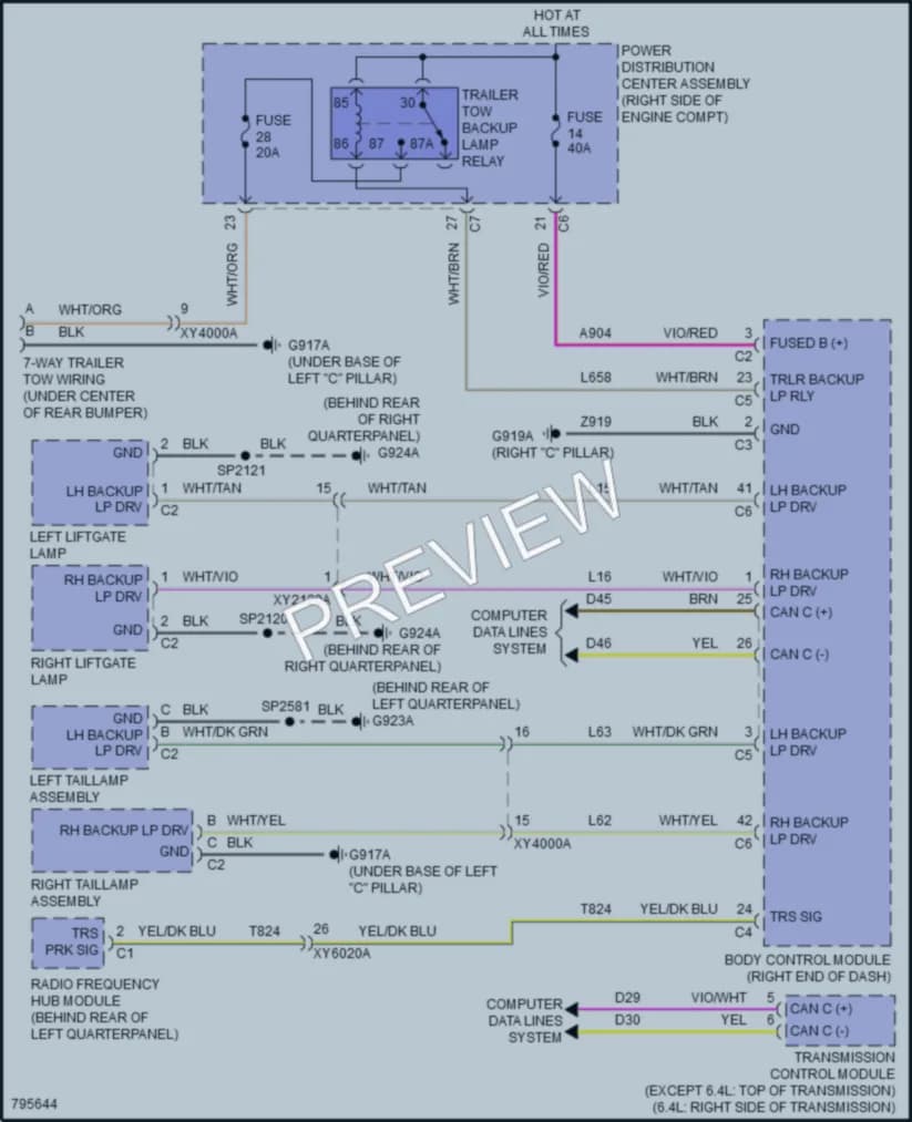 2022 Jeep GrandCherokeeWK Exterior Lights wiring diagram preview