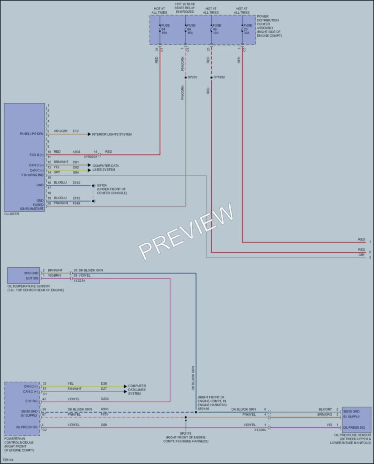 2022 Jeep GrandCherokeeWK Instrument Cluster wiring diagram preview