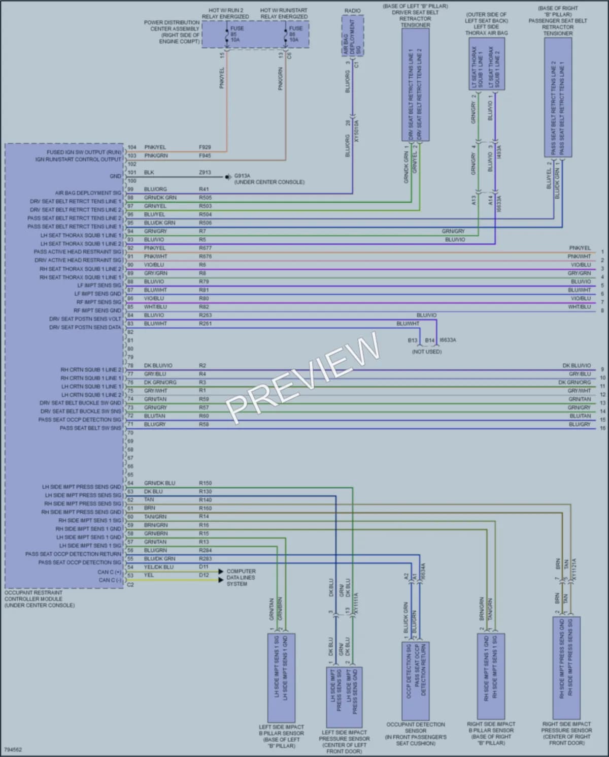 2022 Jeep GrandCherokeeWK Supplemental Restraints wiring diagram preview