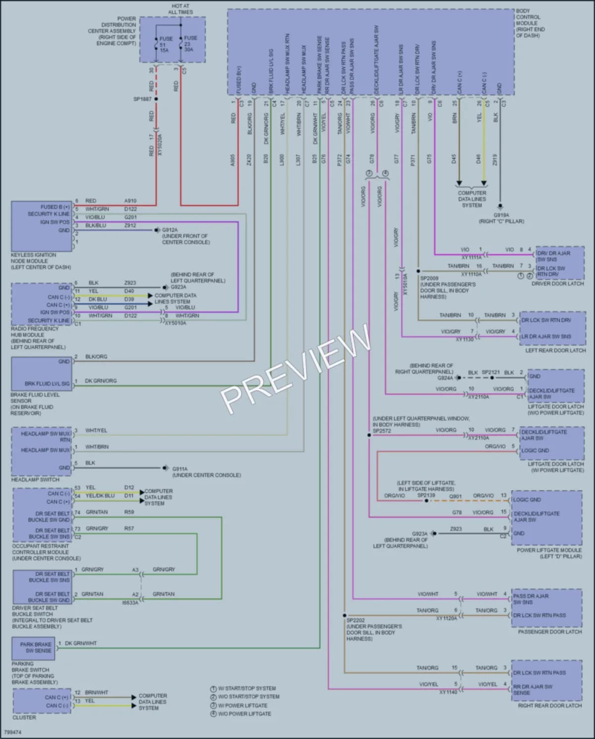 2022 Jeep GrandCherokeeWK Warning Systems wiring diagram preview