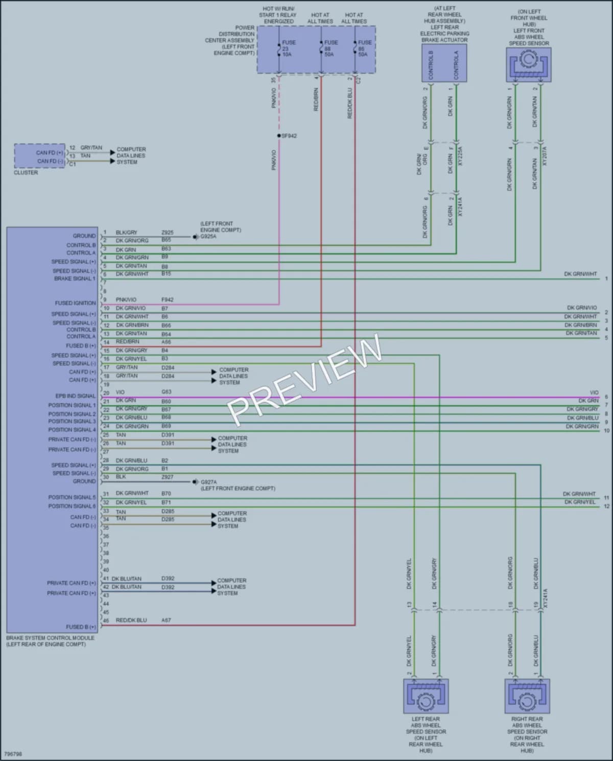 2022 Jeep GrandWagoneer Anti Lock Brakes wiring diagram preview