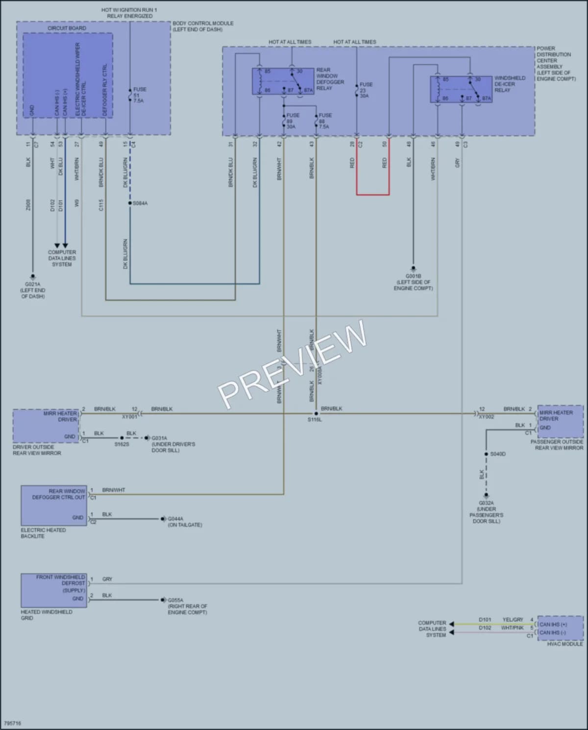 2022 Jeep Renegade Defoggers wiring diagram preview