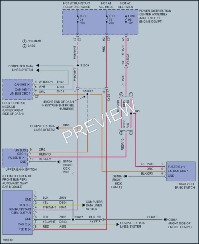 2022 Jeep Wrangler Electronic Suspension wiring diagram preview