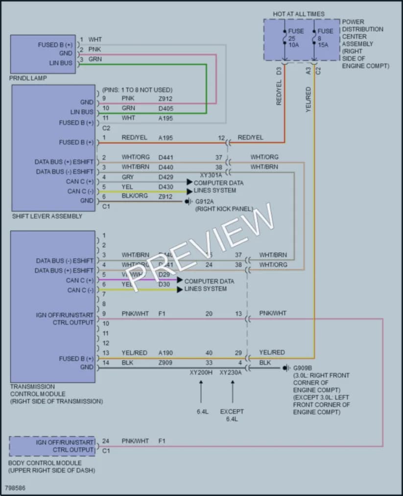 2022 Jeep Wrangler Transmission wiring diagram preview