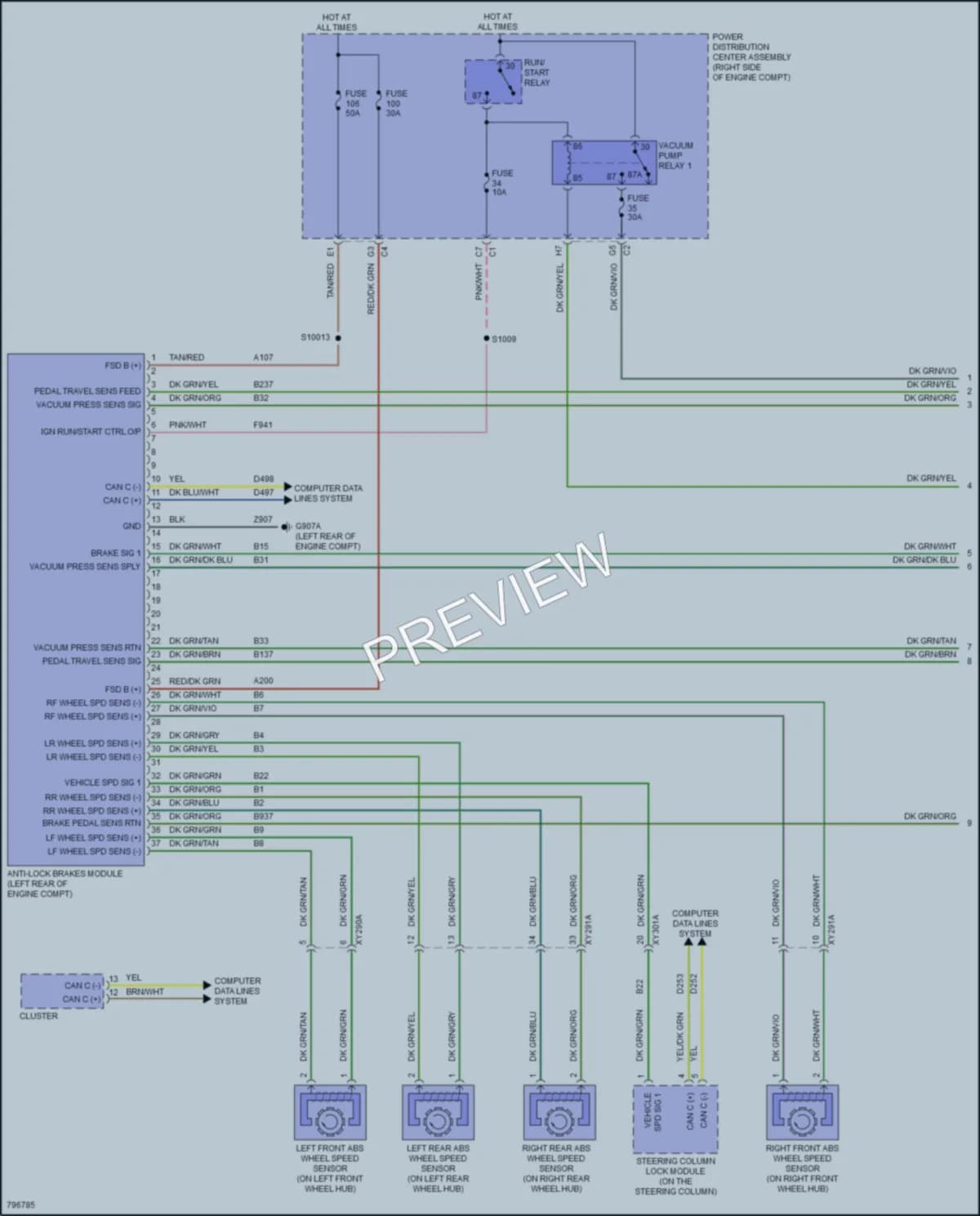 2022 Jeep WranglerUnlimited Anti Lock Brakes wiring diagram preview