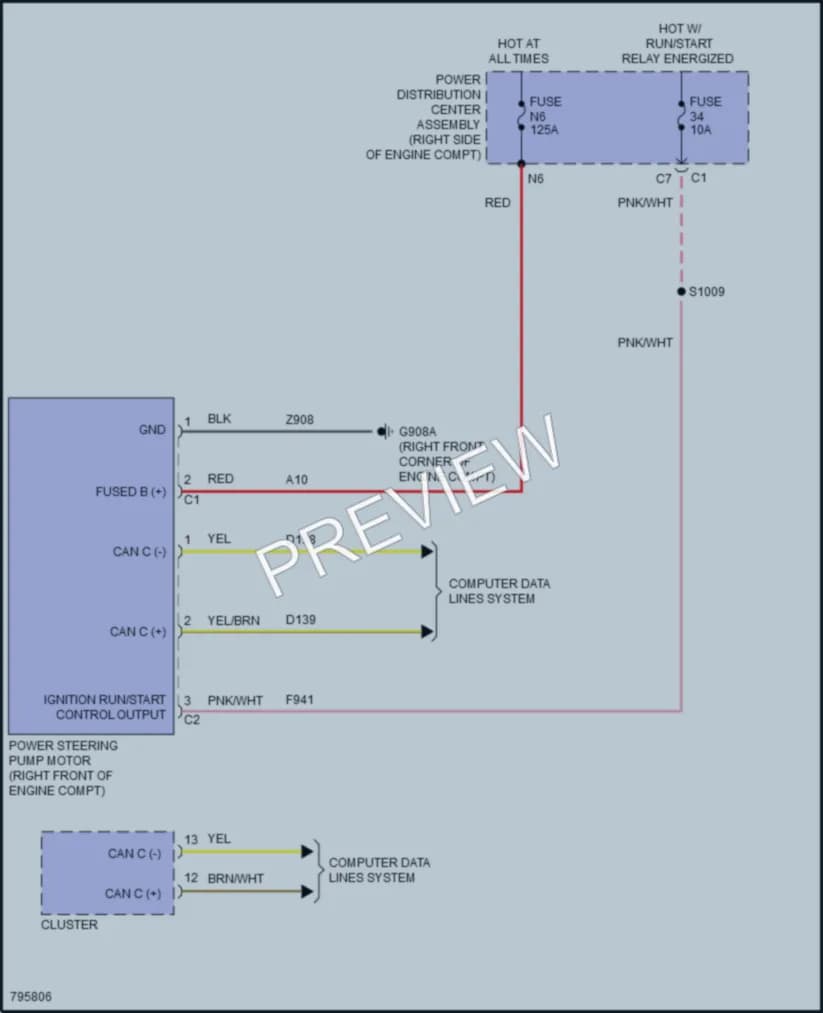 2022 Jeep WranglerUnlimited Electronic Power Steering wiring diagram preview