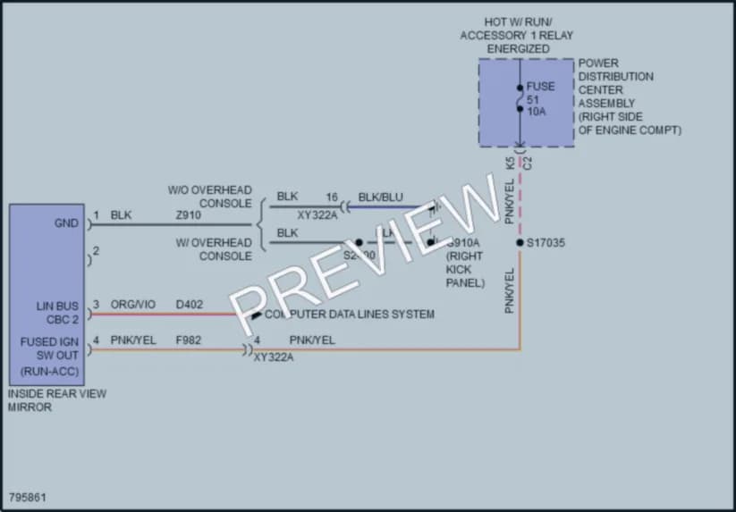 2022 Jeep WranglerUnlimited Power Mirrors wiring diagram preview