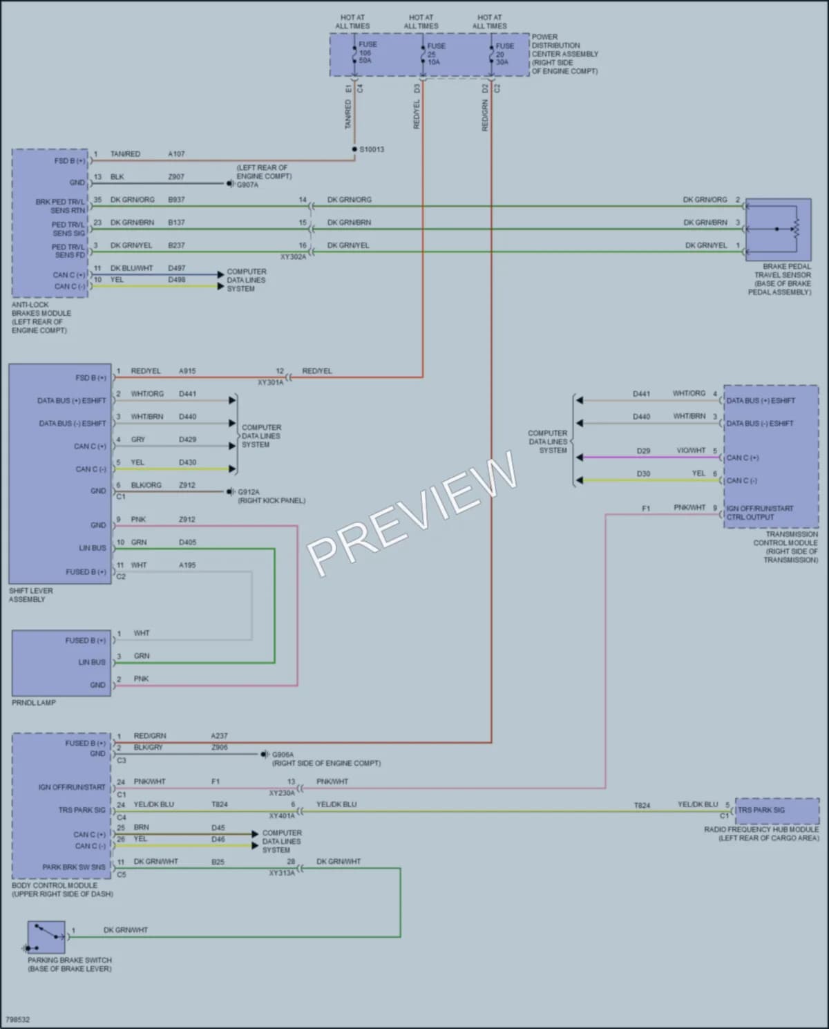 2022 Jeep WranglerUnlimited Shift Interlock wiring diagram preview