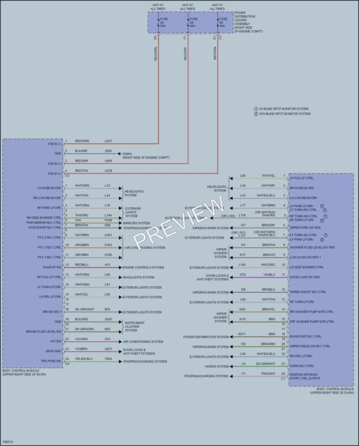 2022 Jeep WranglerUnlimited4XE Body Control Modules wiring diagram preview