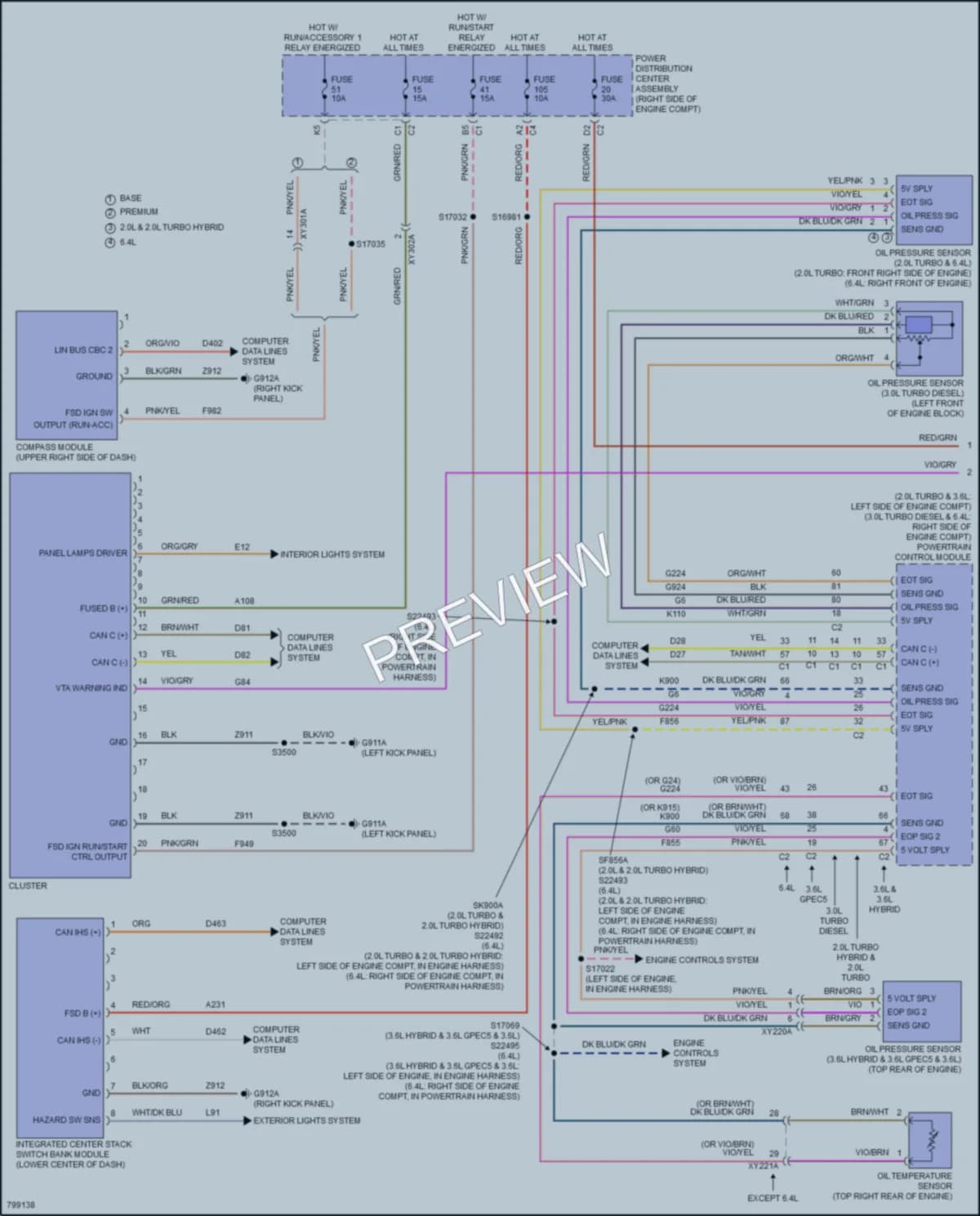 2022 Jeep WranglerUnlimited4XE Instrument Cluster wiring diagram preview