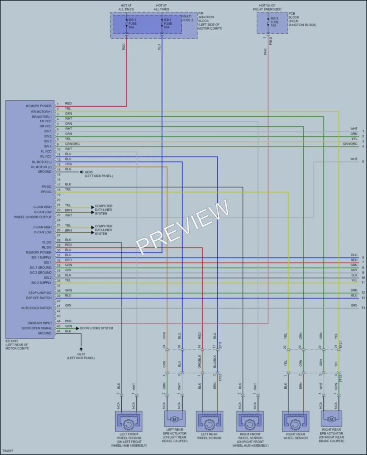 2022 Kia EV6 Anti Lock Brakes wiring diagram preview