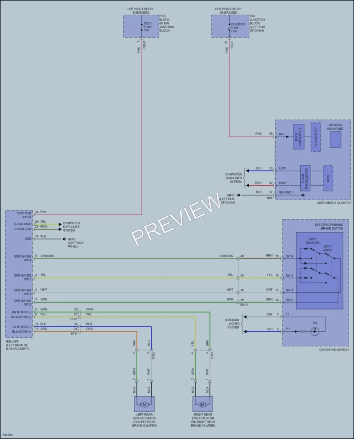 2022 Kia EV6 Shift Interlock wiring diagram preview