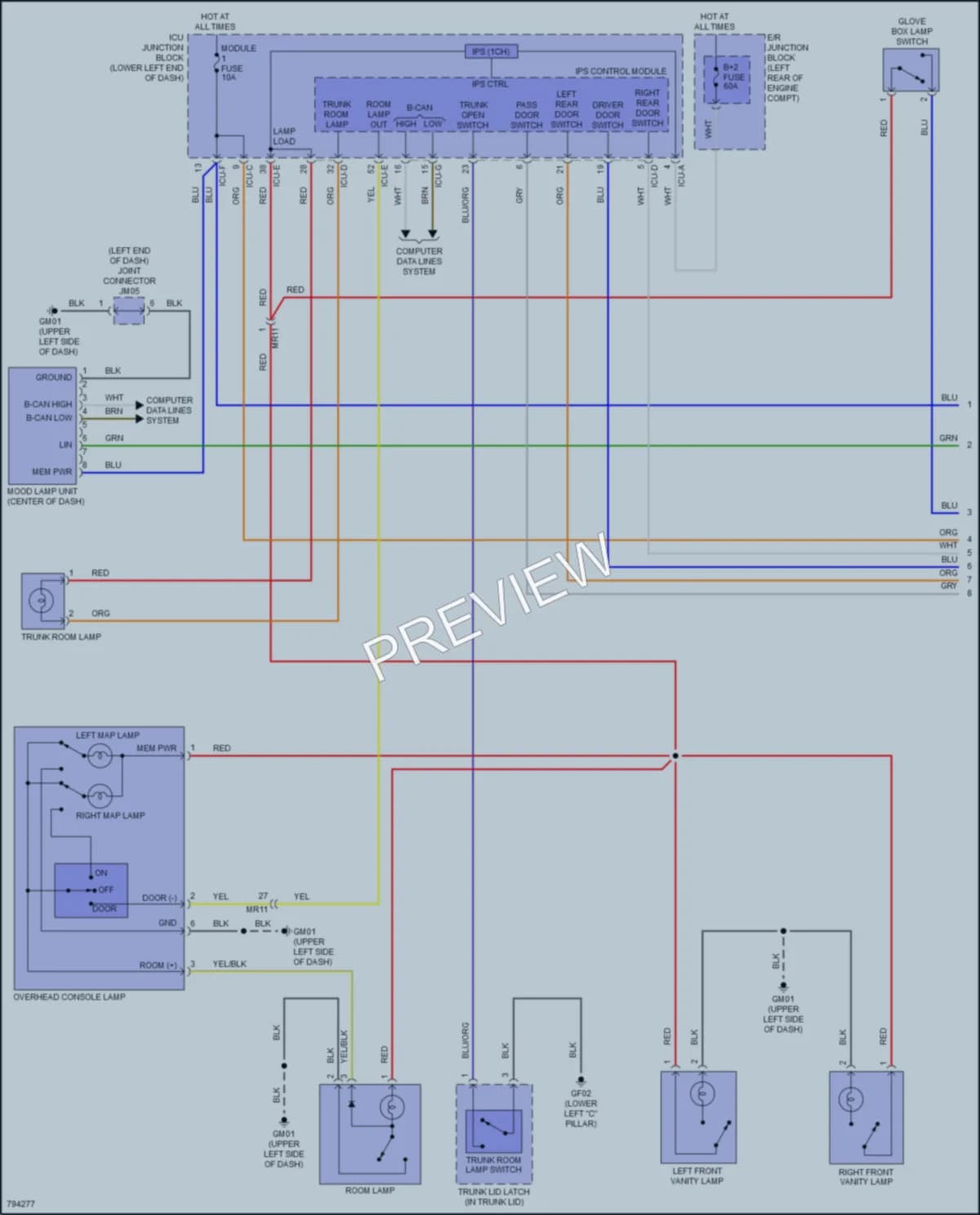 2022 Kia Forte Interior Lights wiring diagram preview