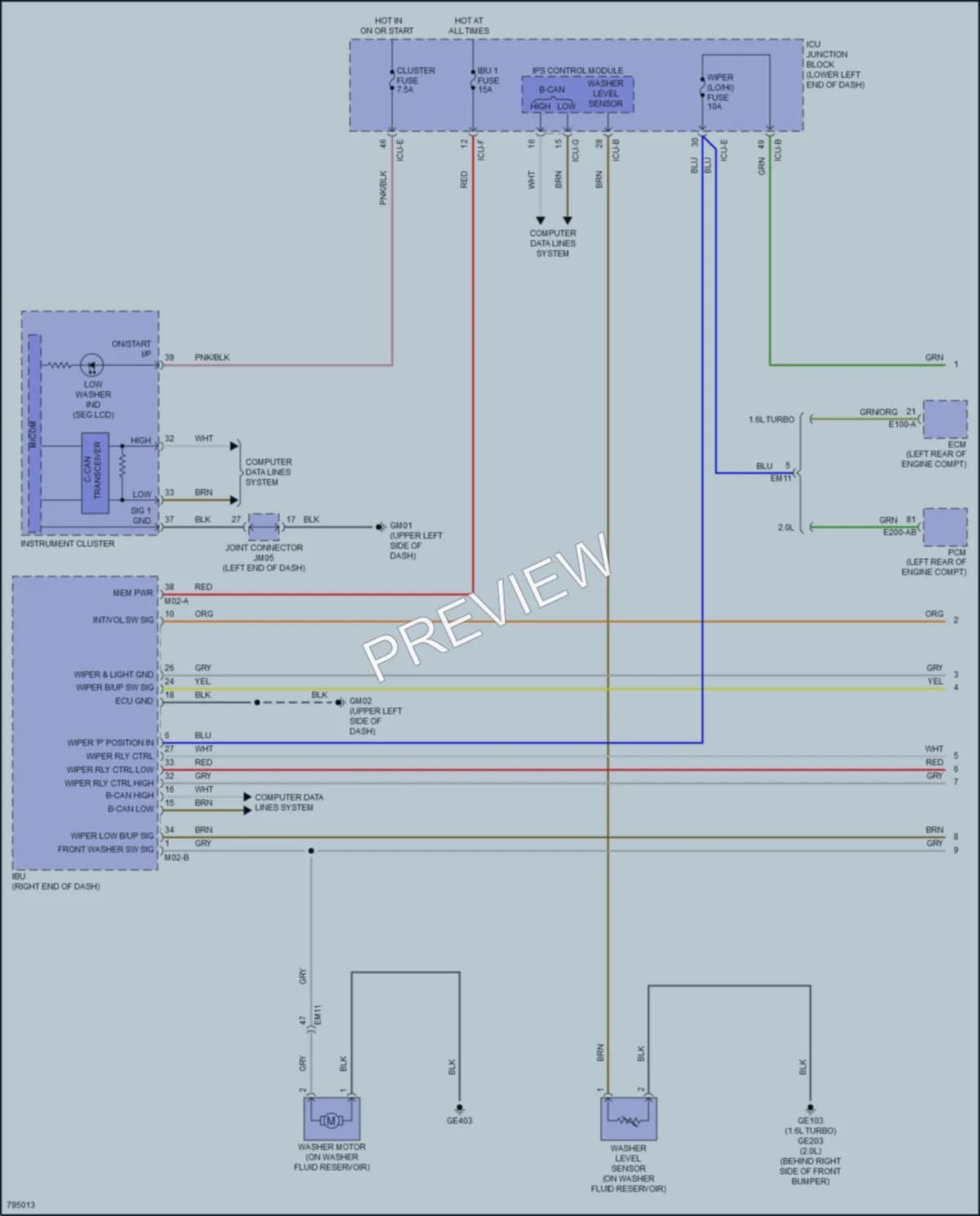 2022 Kia Forte Wiper Washer wiring diagram preview