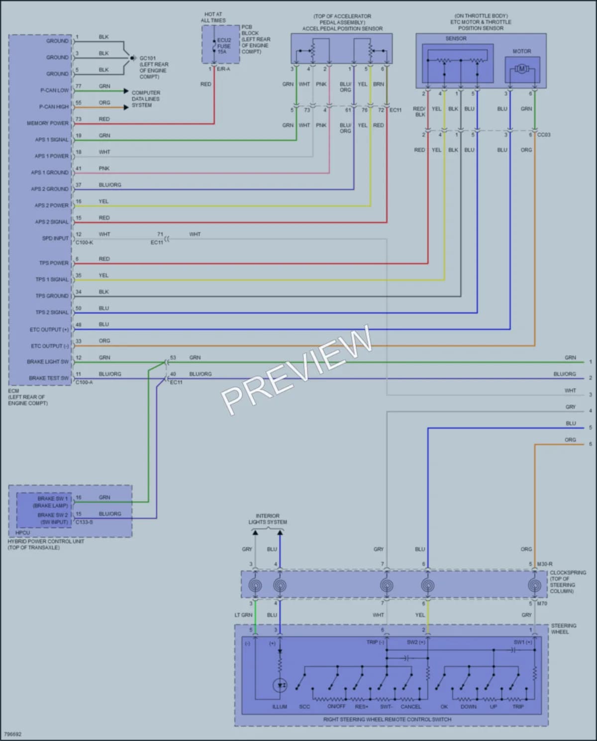 2022 Kia Niro Cruise Control wiring diagram preview