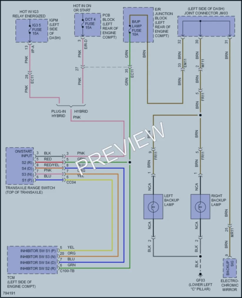 2022 Kia Niro Exterior Lights wiring diagram preview