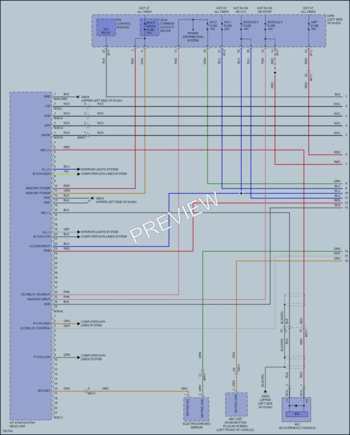2022 Kia Niro Radio wiring diagram preview