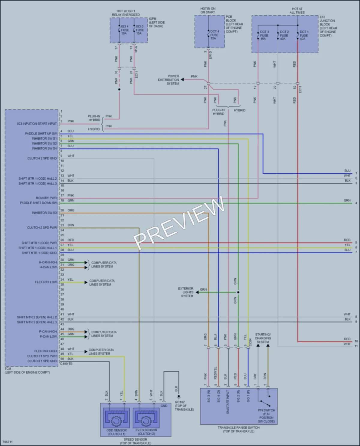 2022 Kia Niro Transmission wiring diagram preview