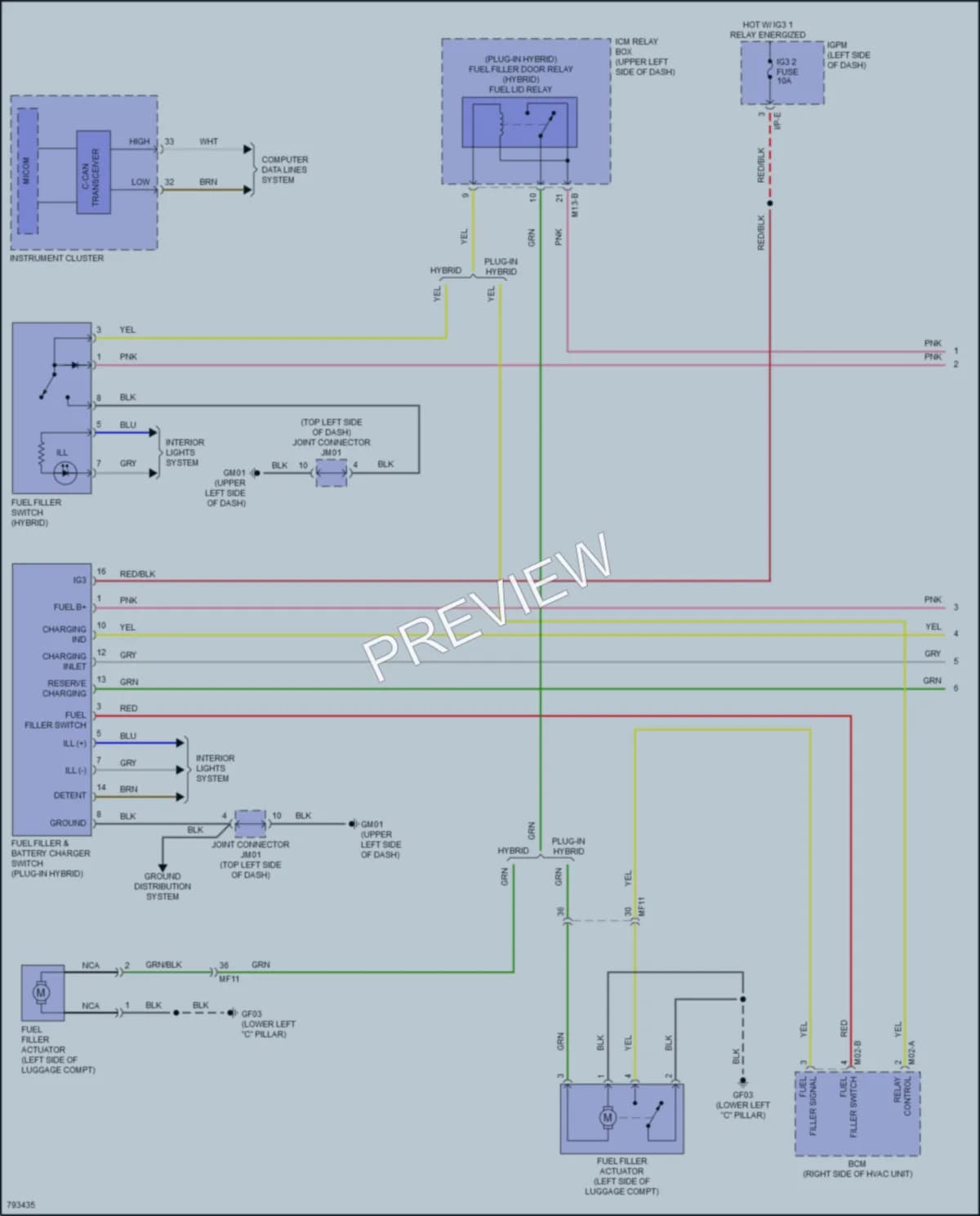 2022 Kia Niro Trunk Tailgate Fuel Door wiring diagram preview