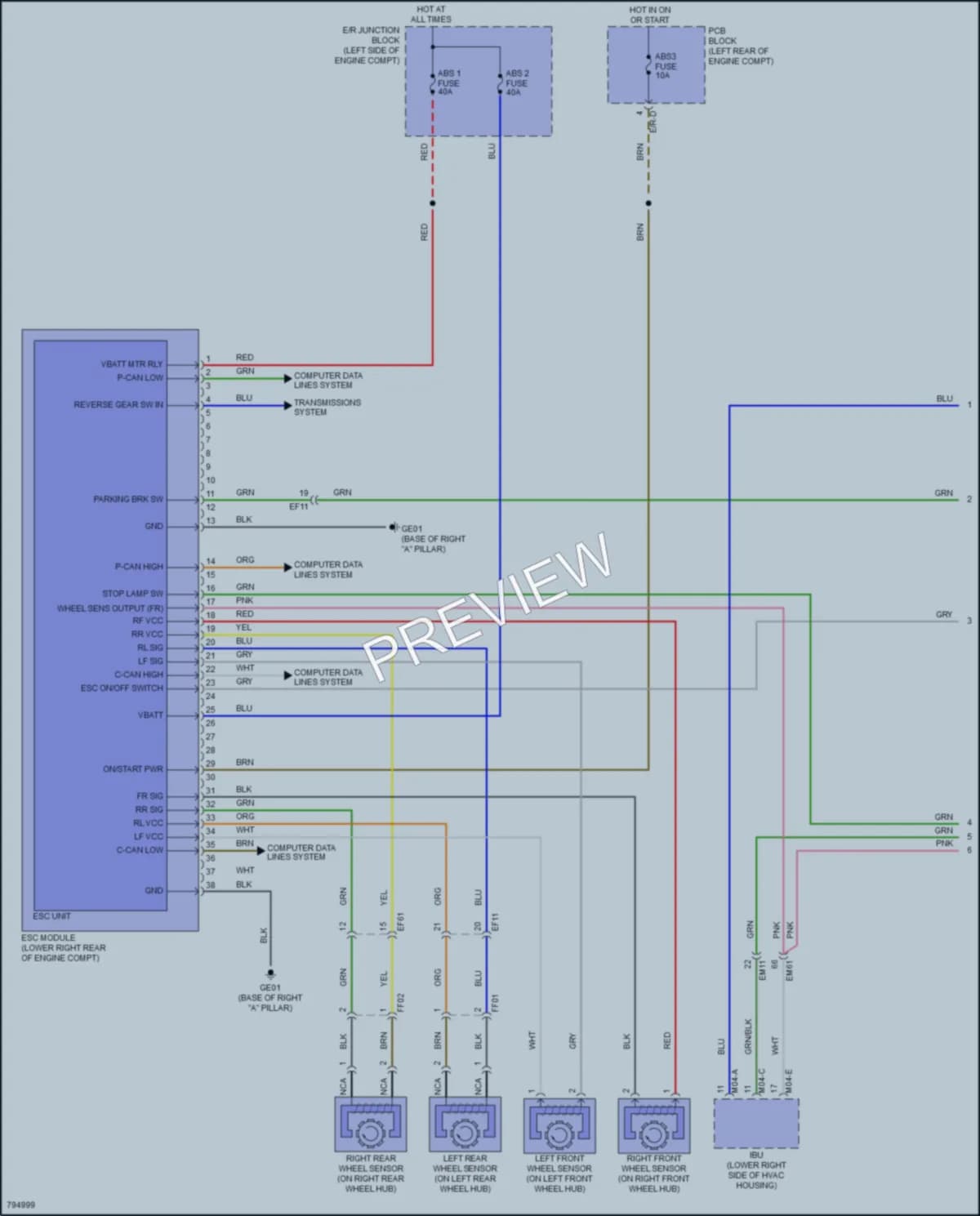 2022 Kia Soul Anti Lock Brakes wiring diagram preview