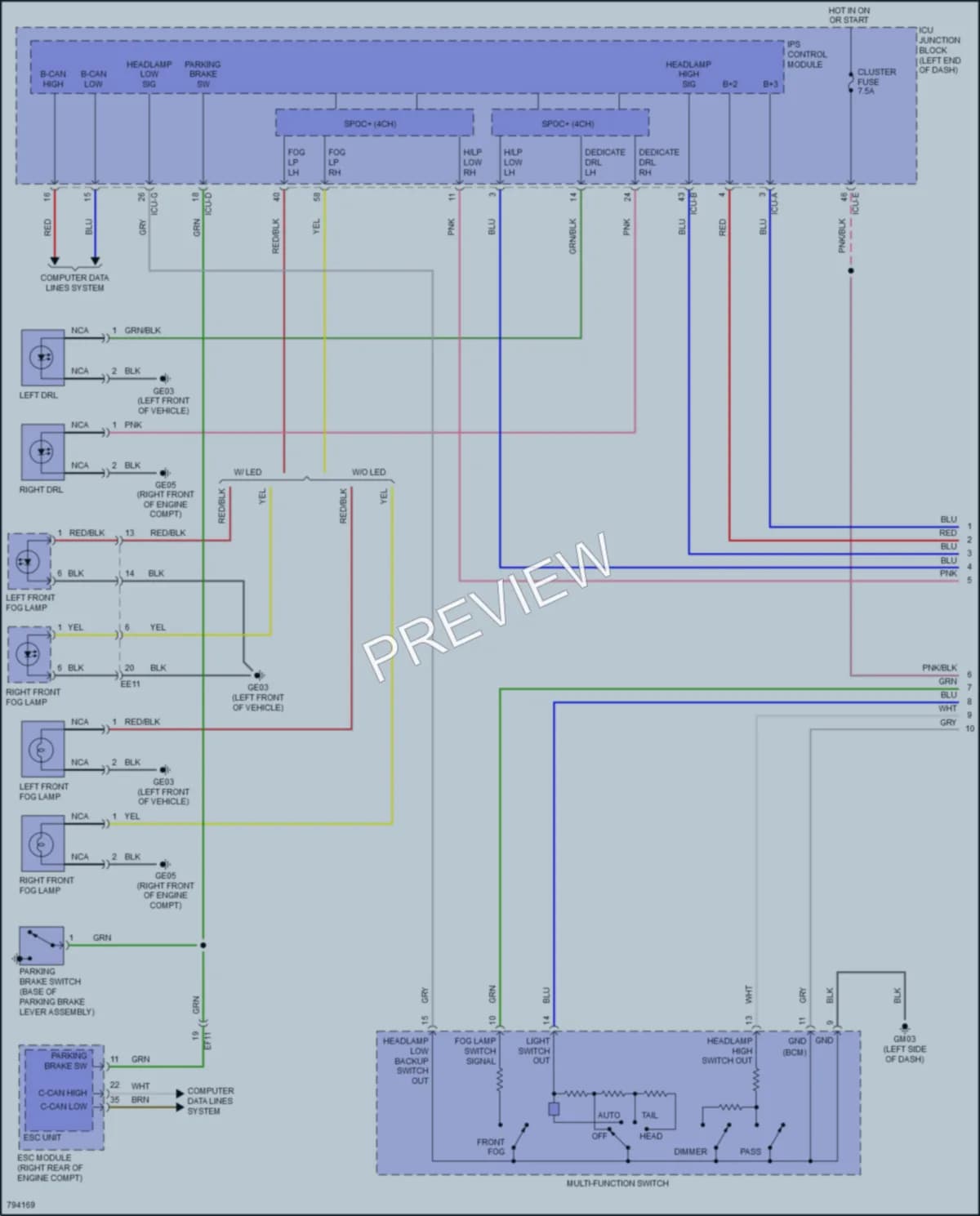 2022 Kia Soul Headlights wiring diagram preview