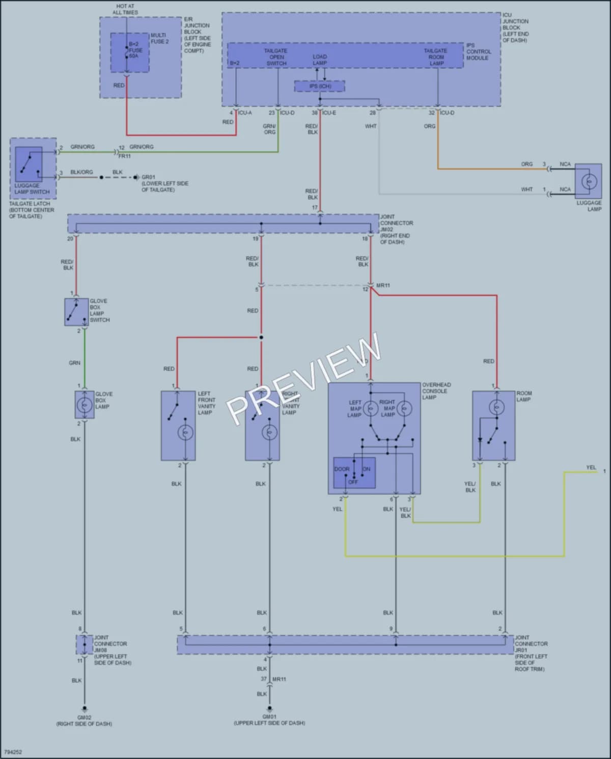 2022 Kia Soul Interior Lights wiring diagram preview