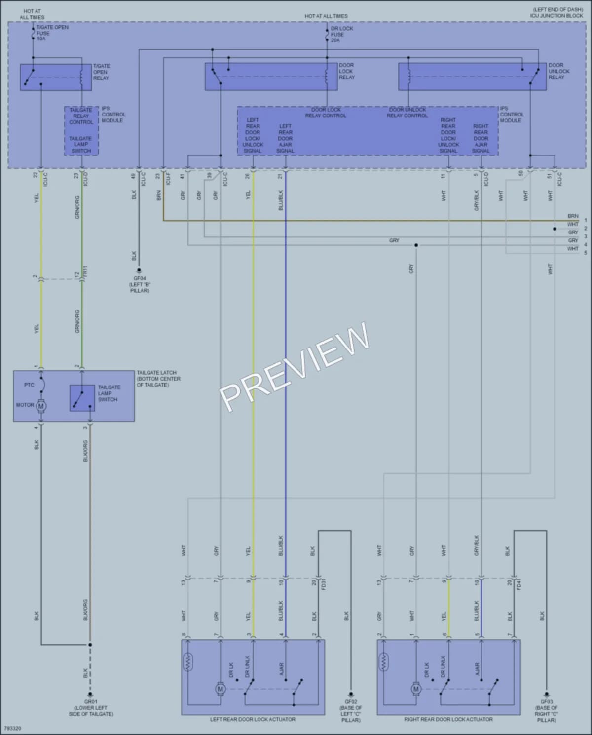 2022 Kia Soul Power Door Locks wiring diagram preview
