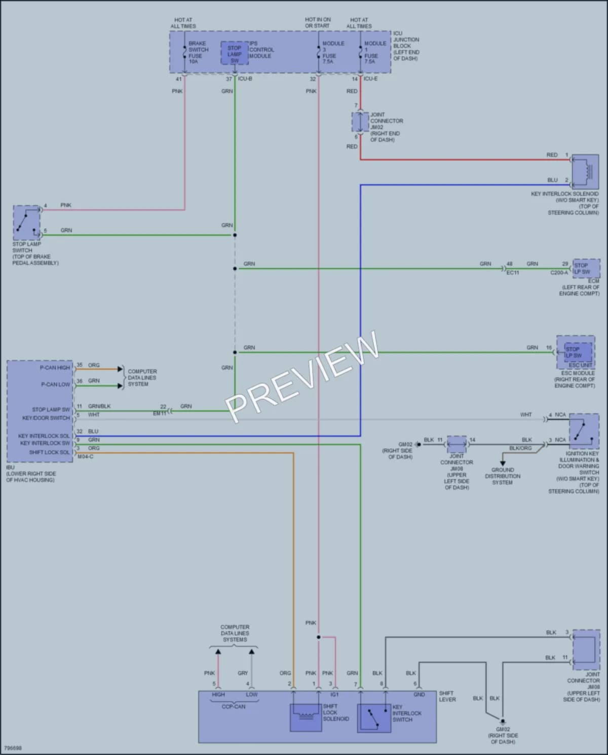 2022 Kia Soul Shift Interlock wiring diagram preview