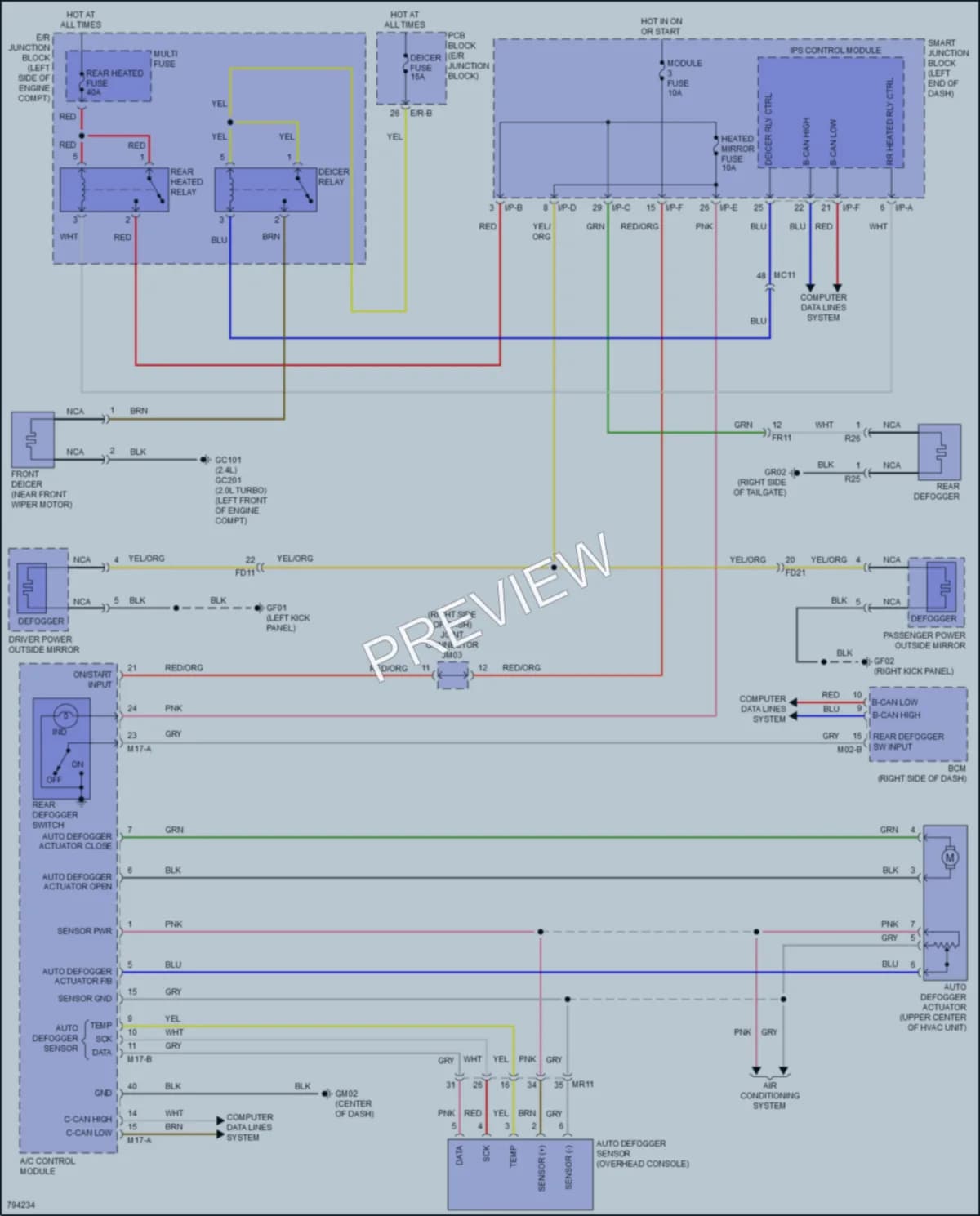 2022 Kia Sportage Defoggers wiring diagram preview