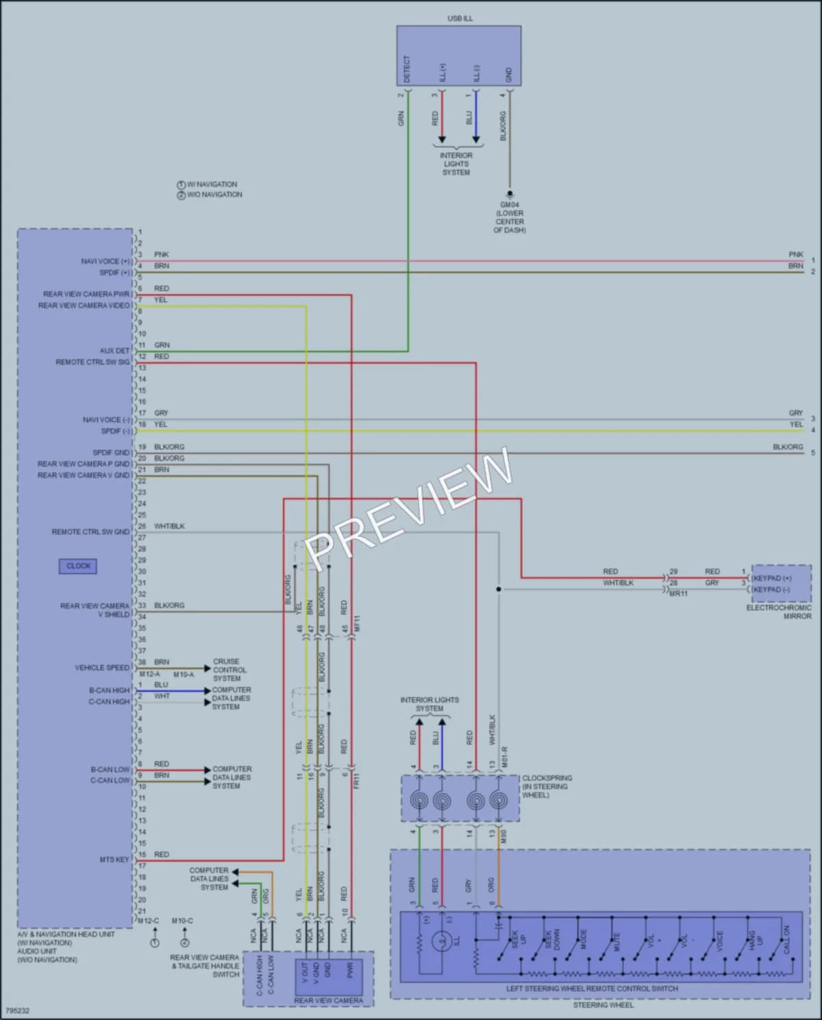 2022 Kia Sportage Radio wiring diagram preview
