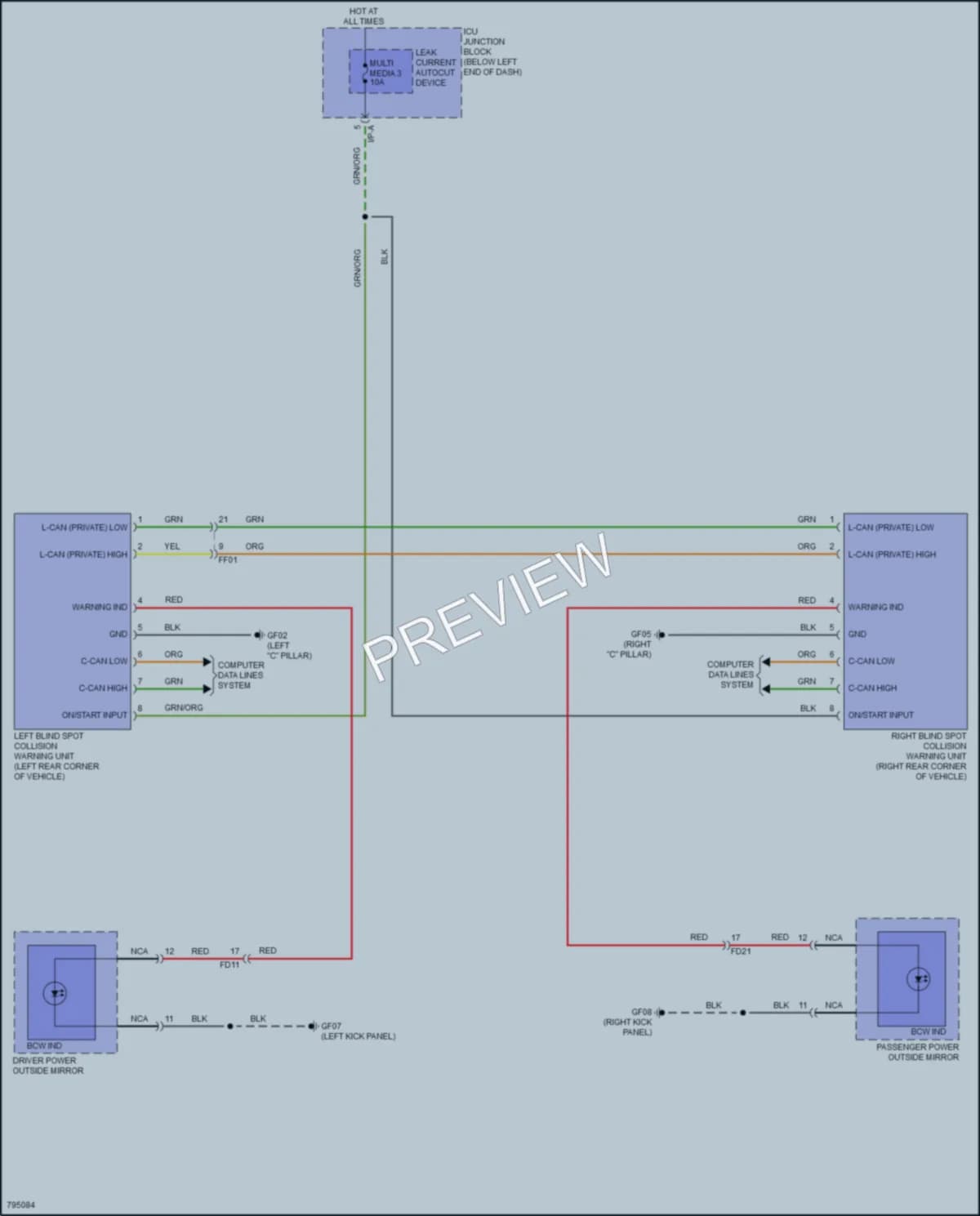 2022 Kia Stinger Navigation wiring diagram preview