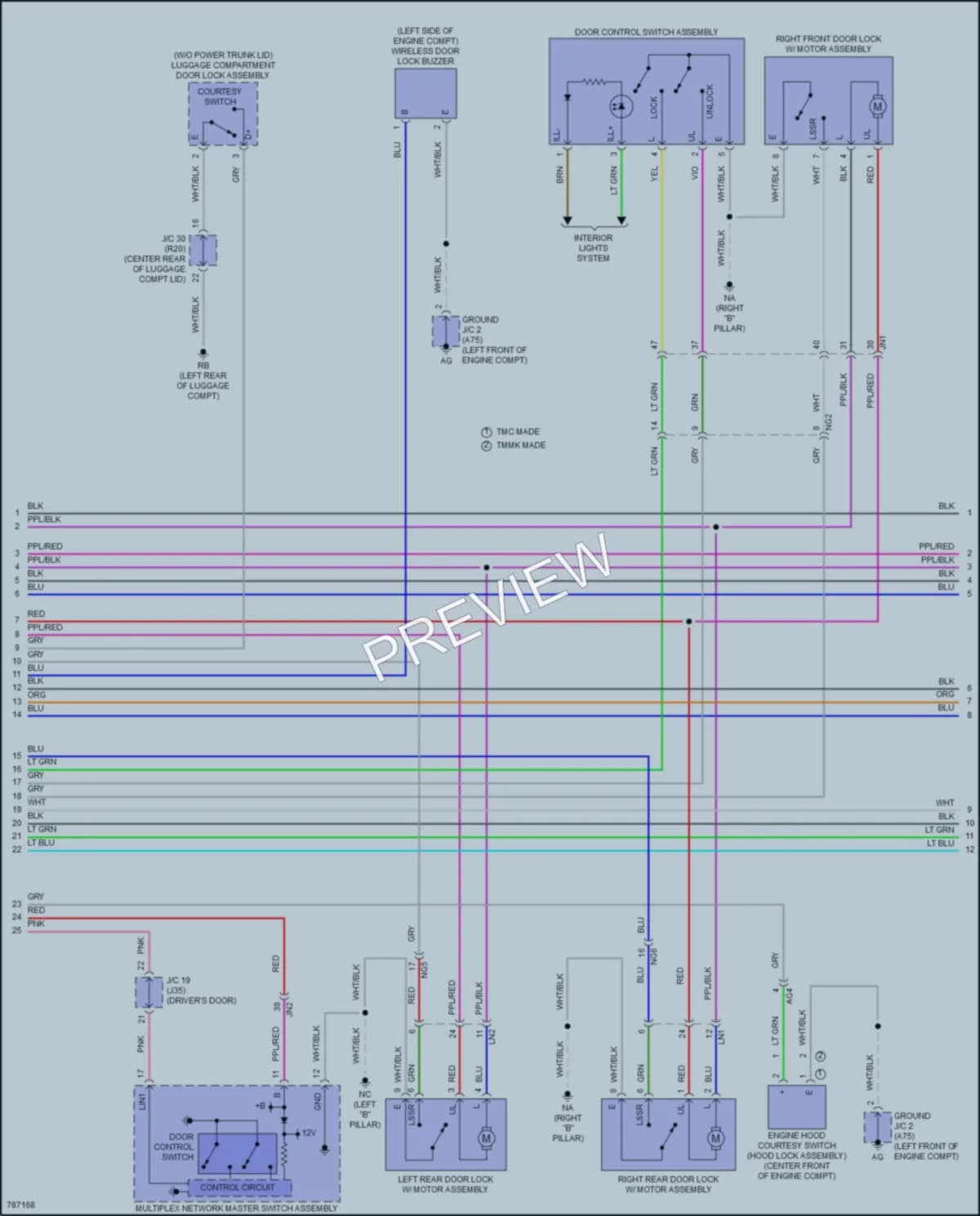 2022 Lexus ES300h Anti Theft wiring diagram preview