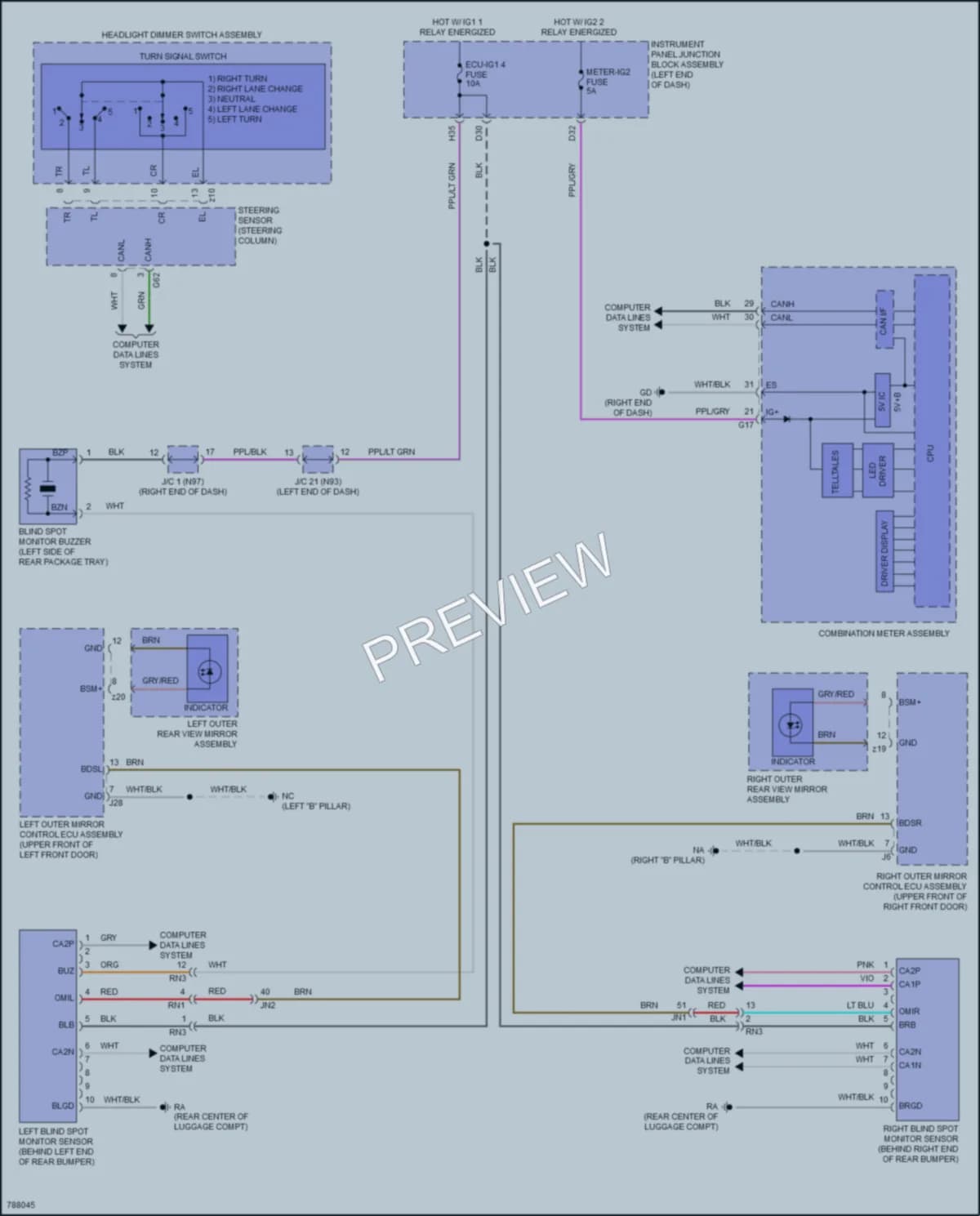 2022 Lexus ES350 Navigation wiring diagram preview