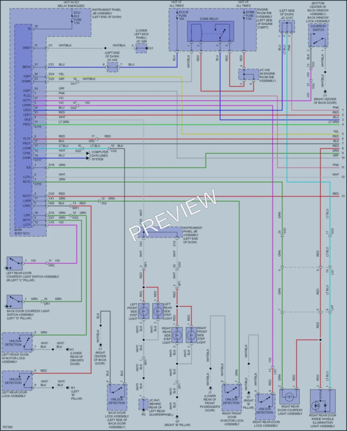 2022 Lexus GX460 Interior Lights wiring diagram preview