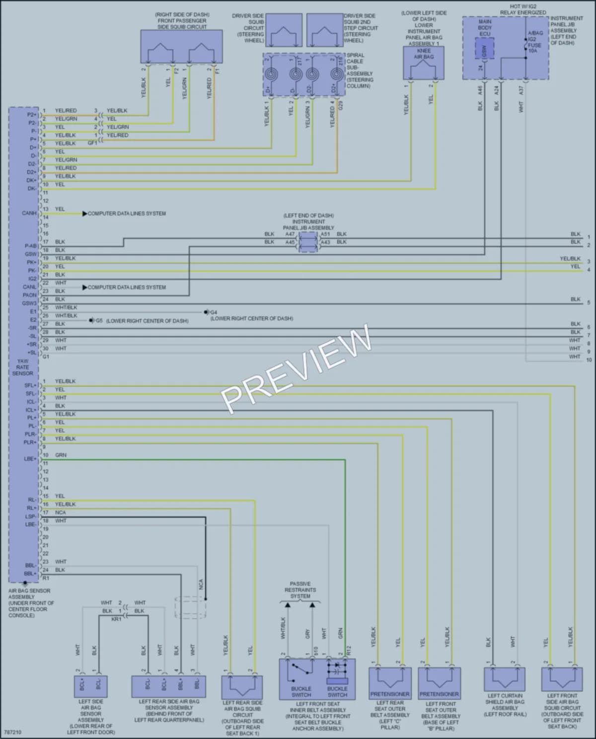 2022 Lexus GX460 Supplemental Restraints wiring diagram preview