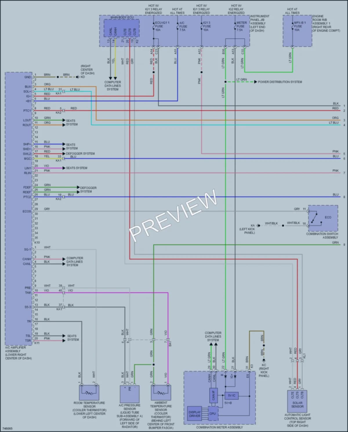 2022 Lexus IS300 Air Conditioning wiring diagram preview