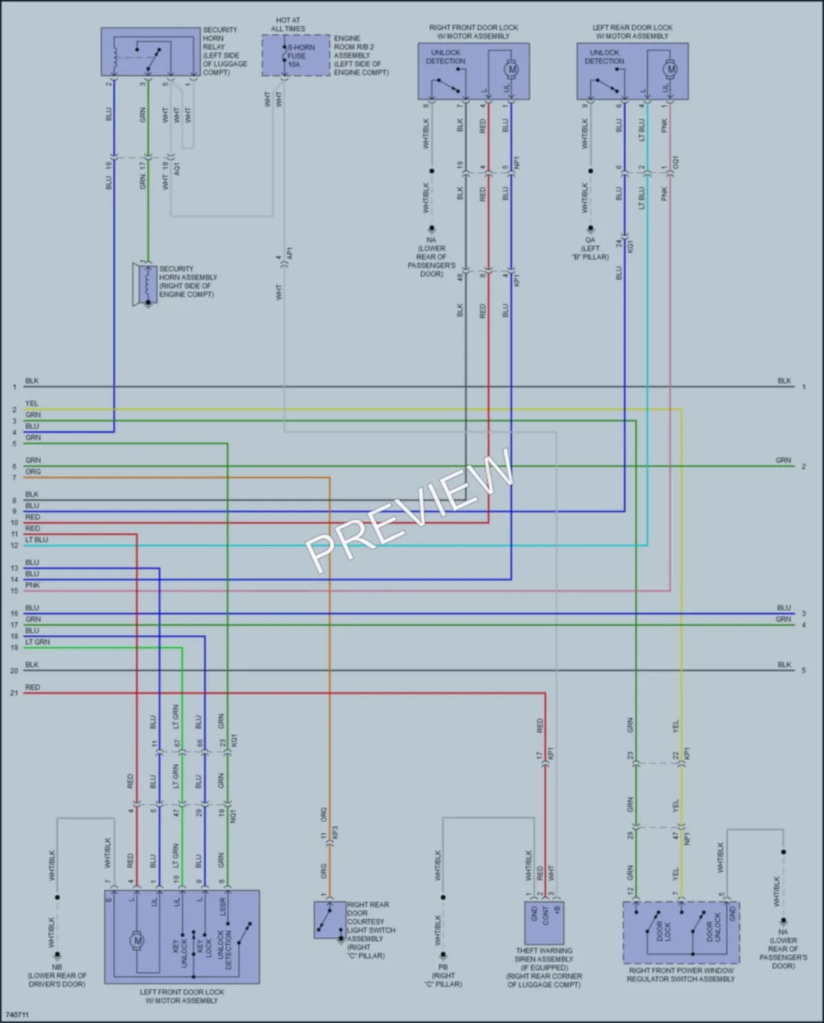 2022 Lexus IS300 Anti Theft wiring diagram preview
