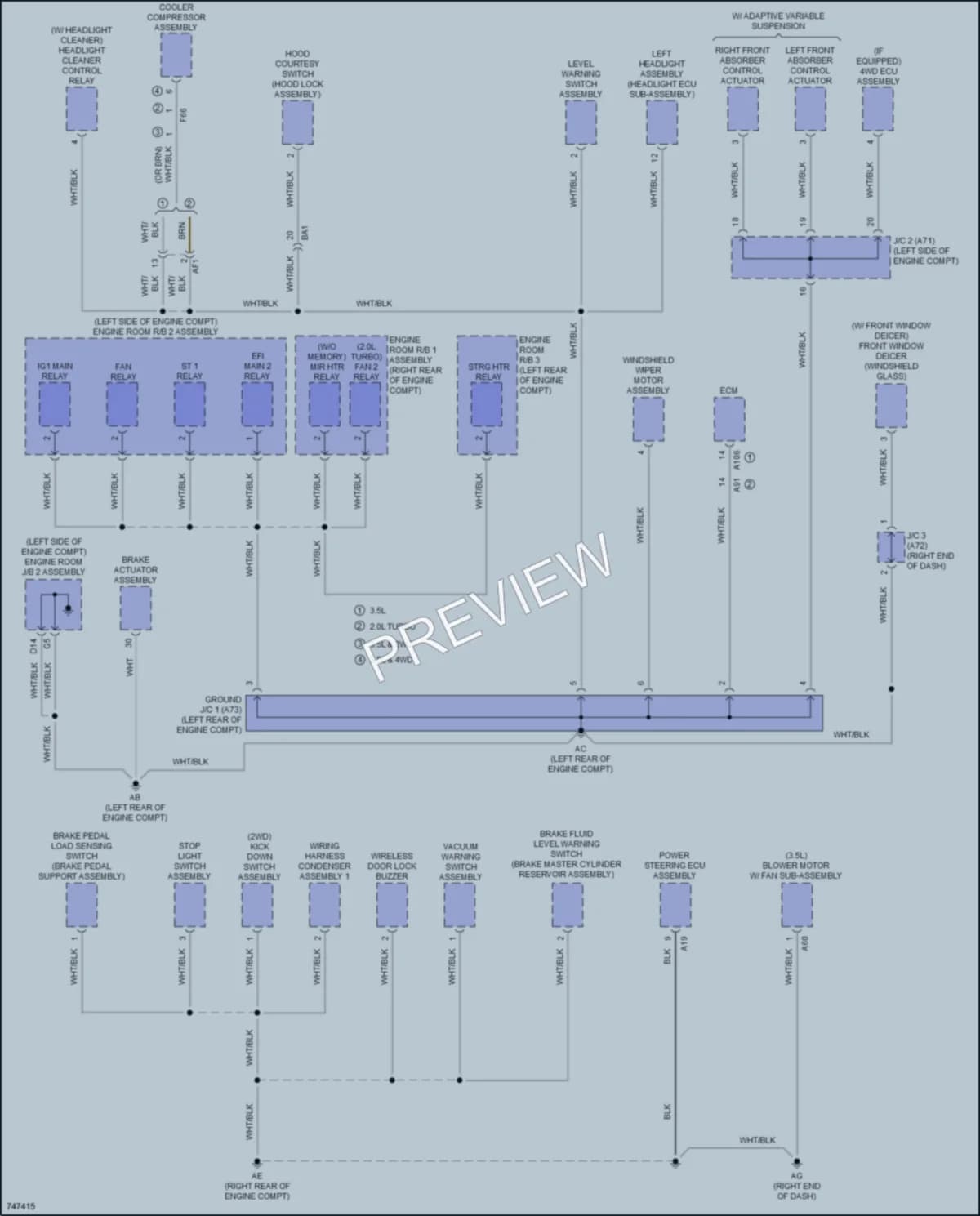 2022 Lexus IS300 Ground Distribution wiring diagram preview