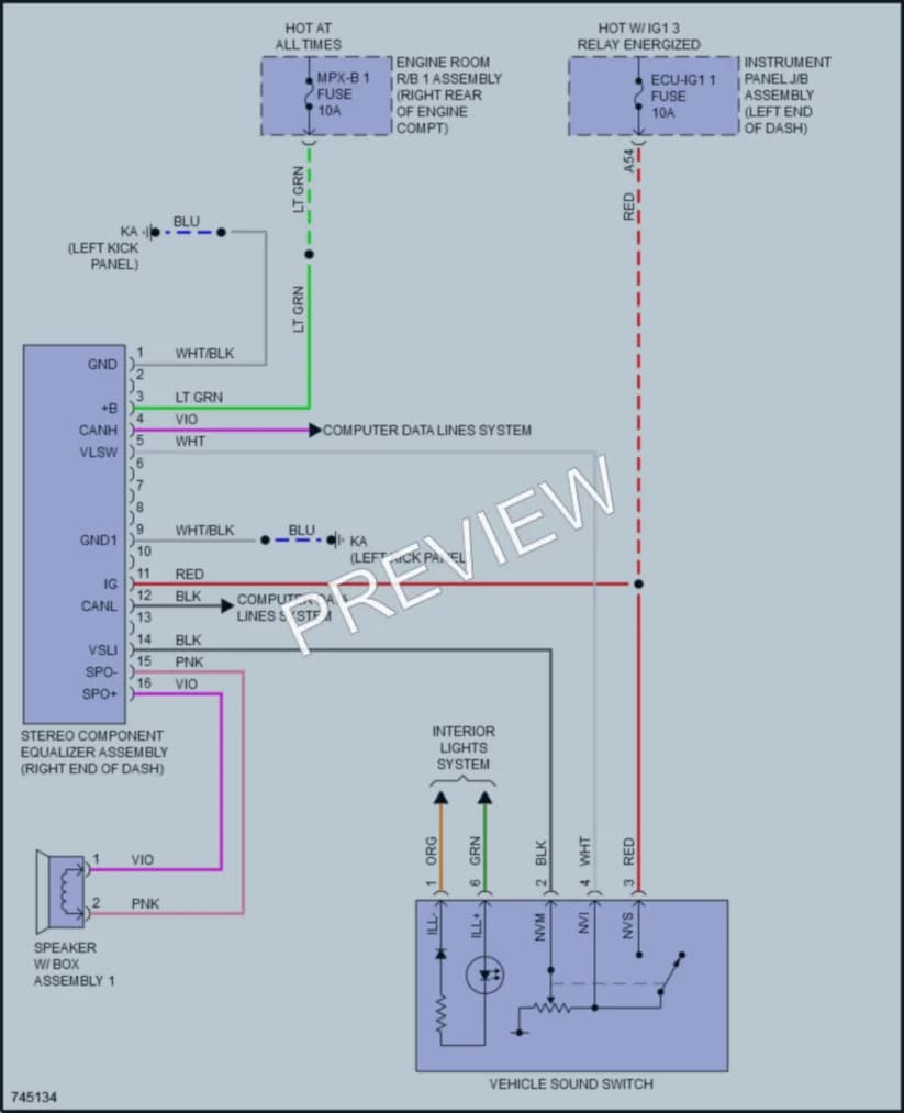 2022 Lexus IS300 Radio wiring diagram preview
