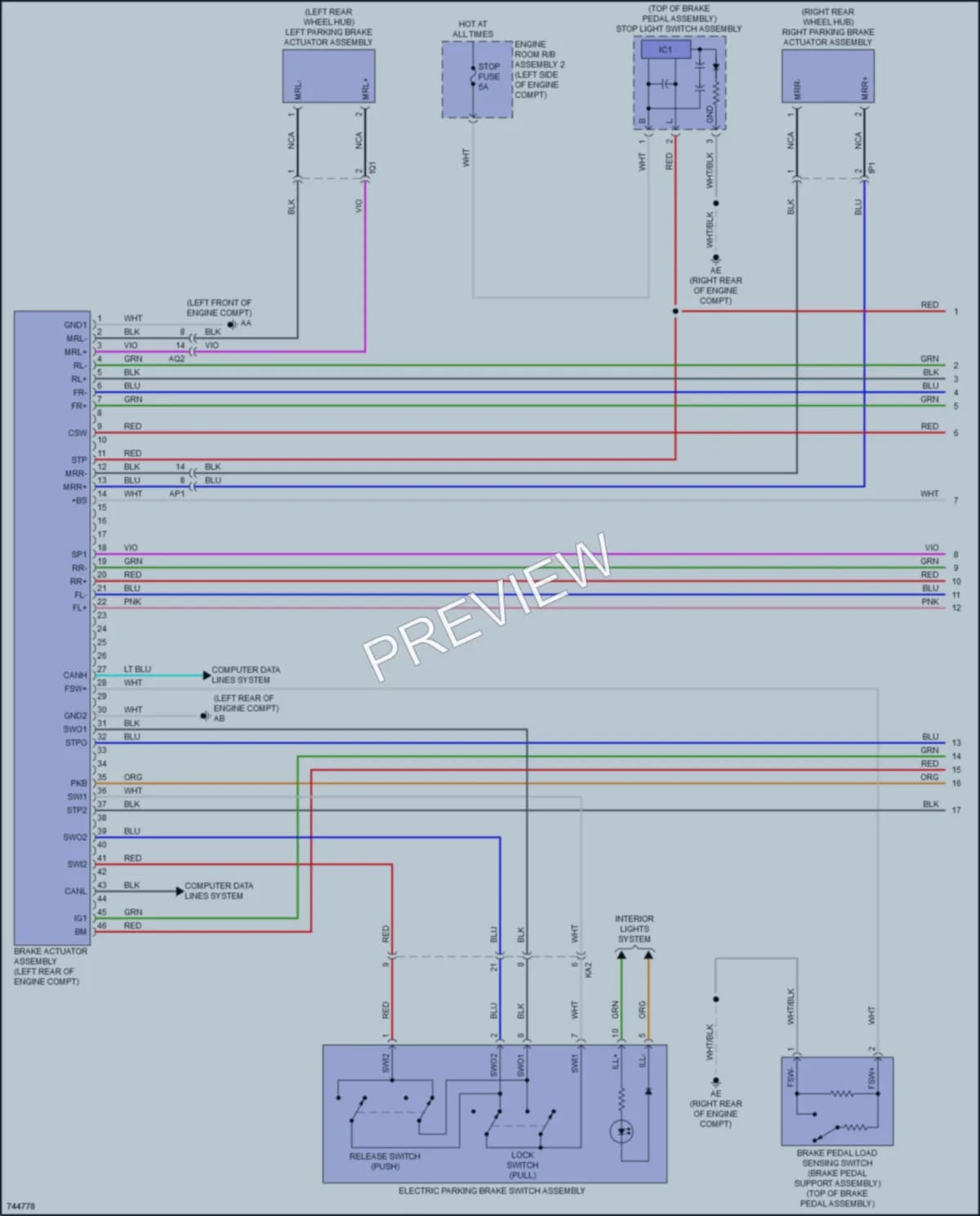 2022 Lexus IS350 Anti Lock Brakes wiring diagram preview