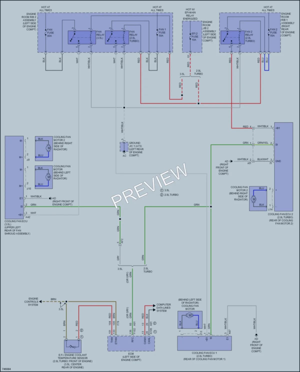2022 Lexus IS350 Cooling Fan wiring diagram preview