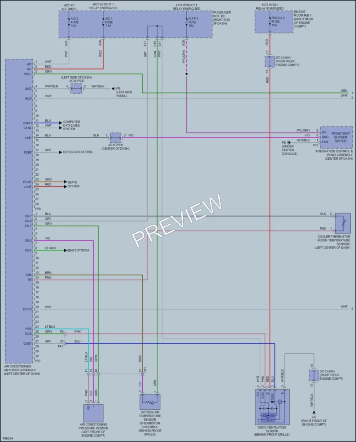 2022 Lexus LC500 Air Conditioning wiring diagram preview