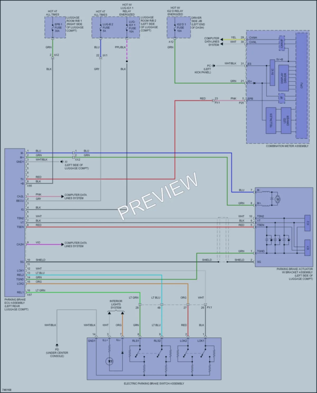 2022 Lexus LC500 Shift Interlock wiring diagram preview