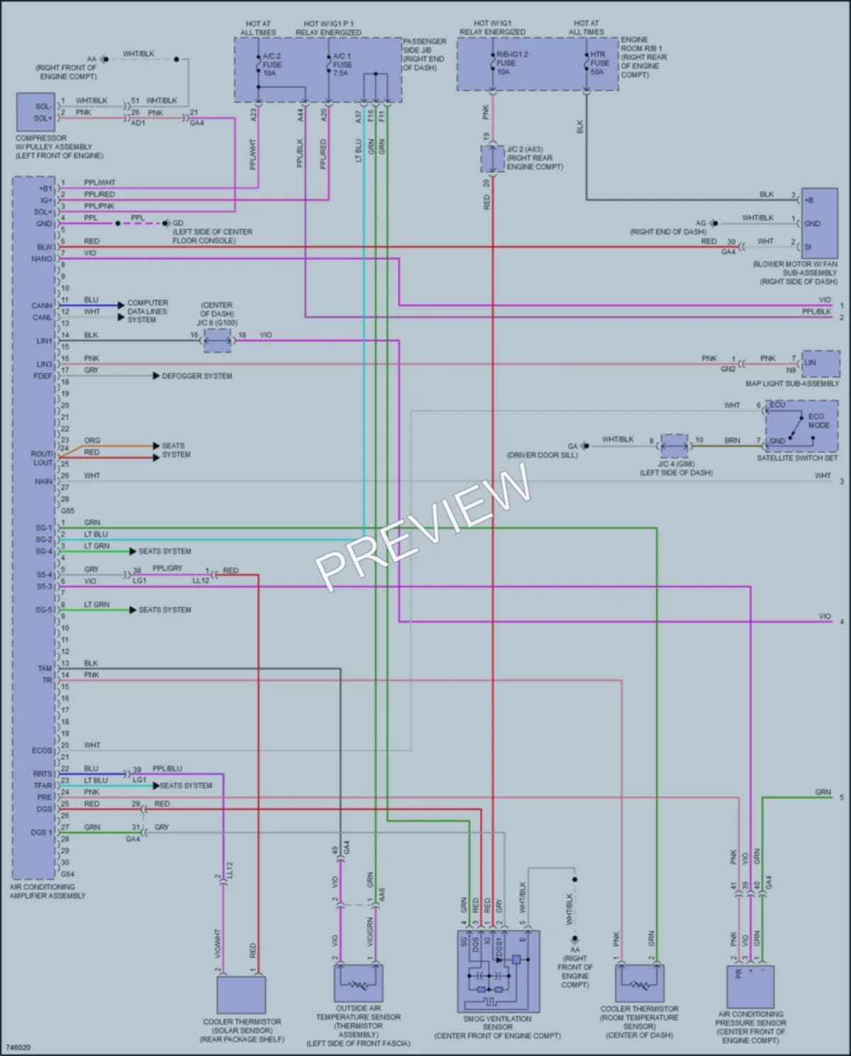 2022 Lexus LS500 Air Conditioning wiring diagram preview