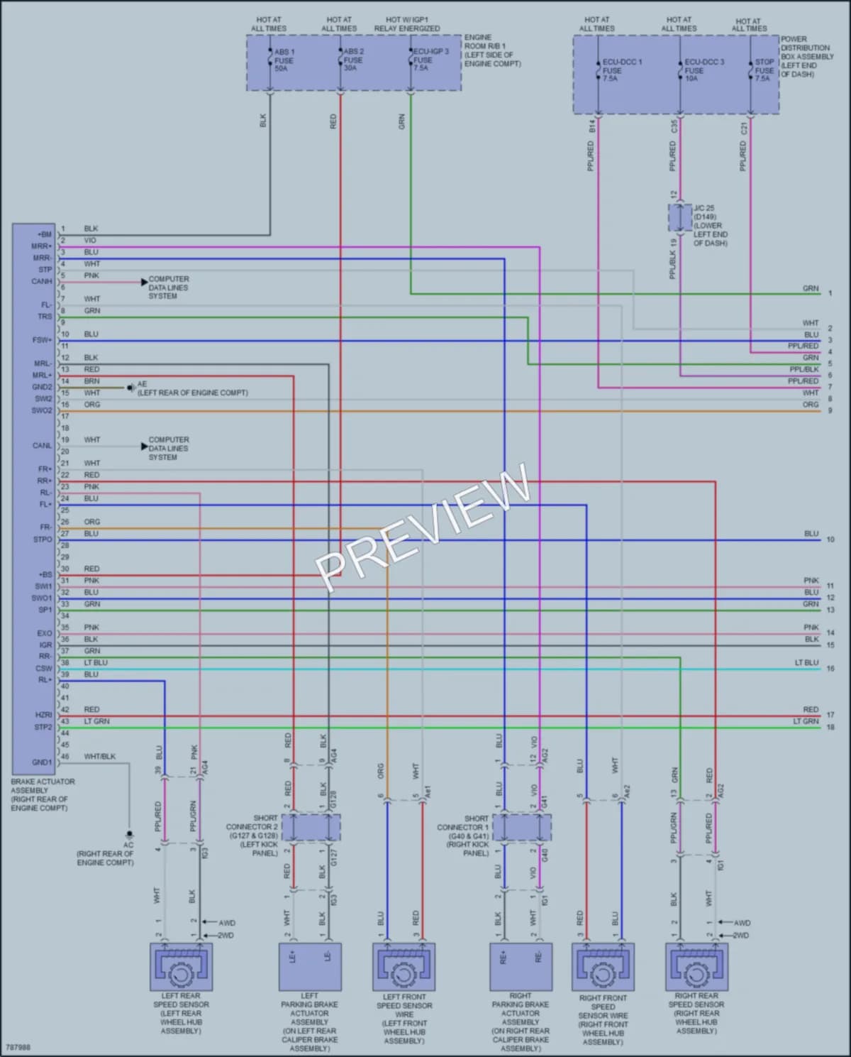 2022 Lexus NX250 Anti Lock Brakes wiring diagram preview