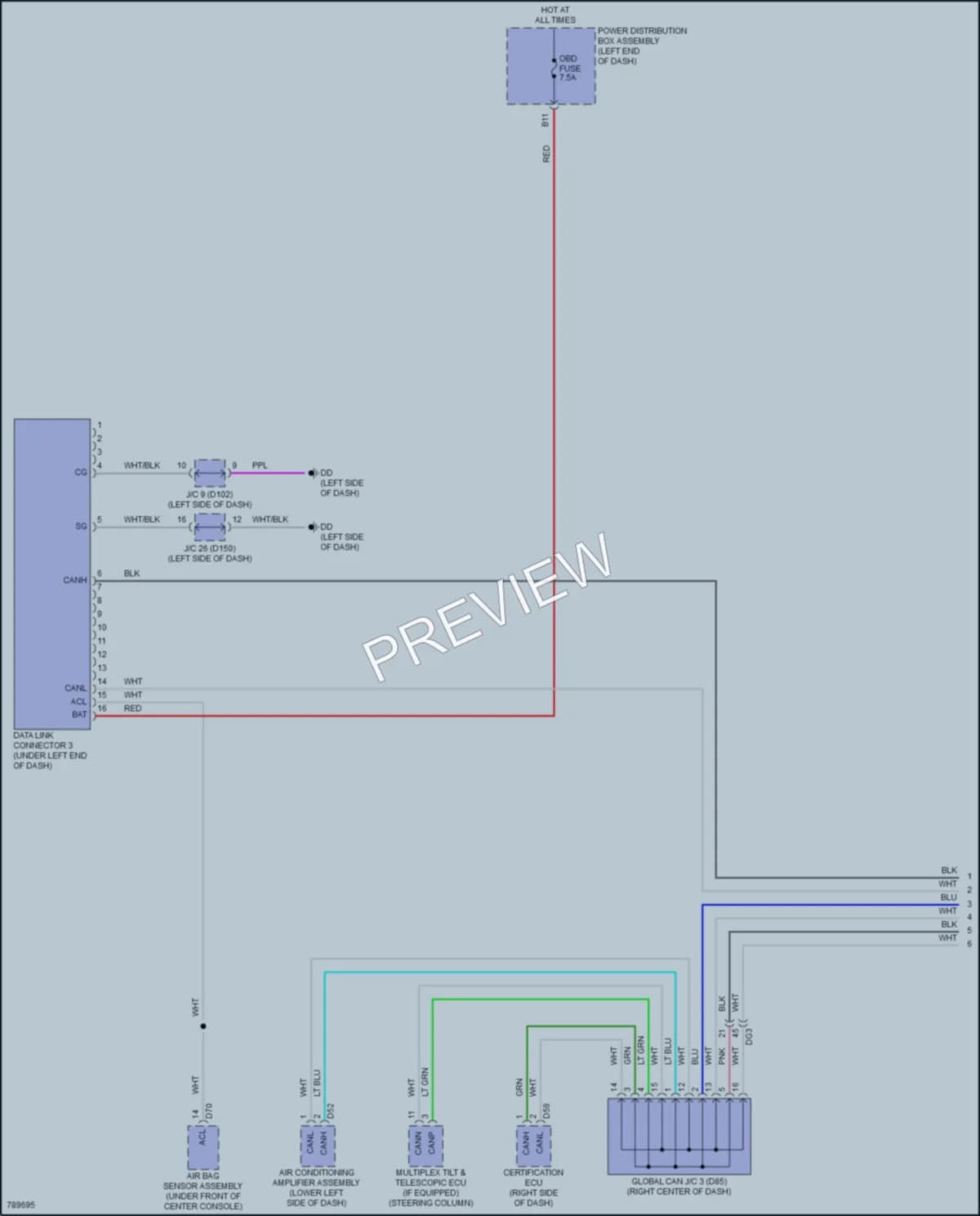 2022 Lexus NX350 Computer Data Lines wiring diagram preview