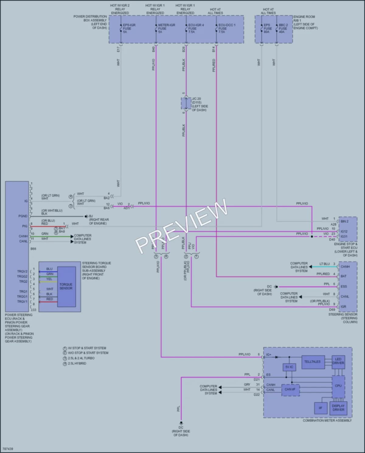 2022 Lexus NX350h Electronic Power Steering wiring diagram preview
